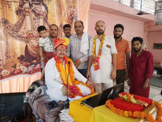 Felicitation (Samman) at Shri Thakur Ji Mandir